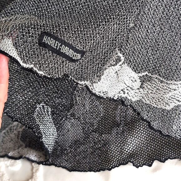 VINTAGE  Harley-Davidson Silver/Black Mesh Tank Top XS - Picture 4 of 10